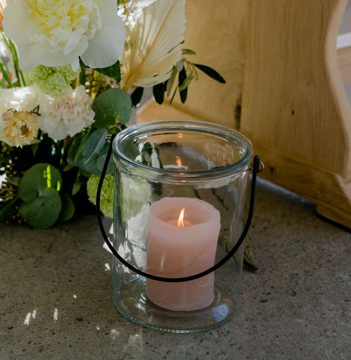 windlicht zwart decoratie bruiloft