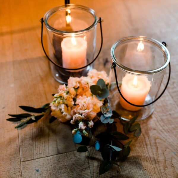 windlichten windlicht glas zwart basic rond huren bruiloft decoratie