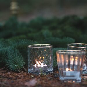 waxinelichtjes met gouden rand waxinlichtje glas met goud