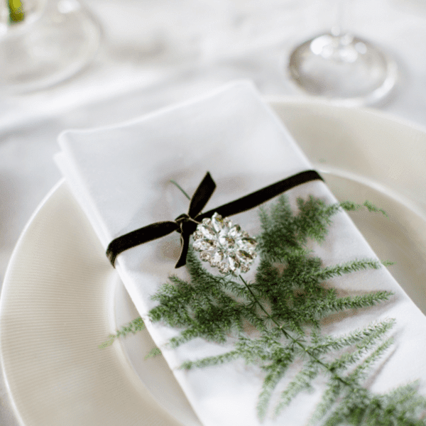 servet wit damast servet wit decoratie bruiloft