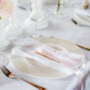 Servet wit decoratie bruiloft diner