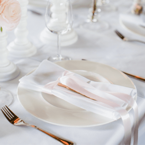 Diner servet wit Servet wit decoratie bruiloft diner
