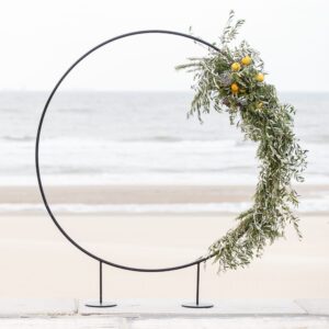 huren backdrop rond circel metaal zwart