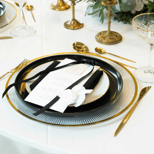 tafelstyling zwart met goud tafelstyling zwart met goud