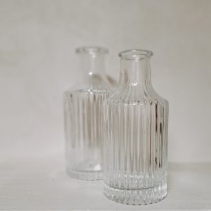 vaasjes helder glas met geribbeld relief geschikt voor bruiloft decoratie