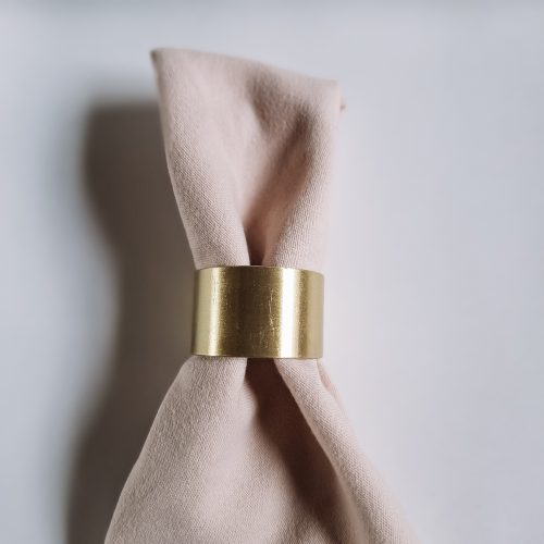 servet ring goud met brede gouden rand