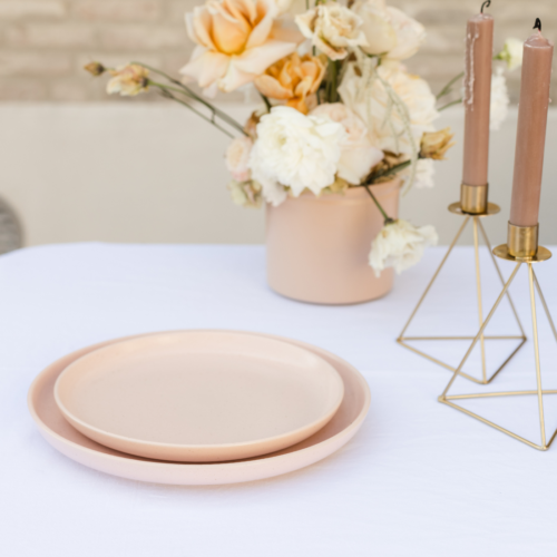 babyroze dinerbord geschikt voor babyshower decoratie