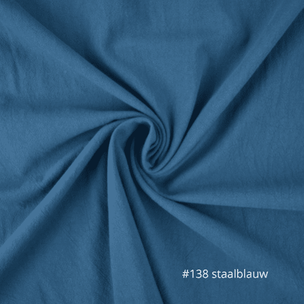 #138 staalblauw rustiek katoen staalblauw 138