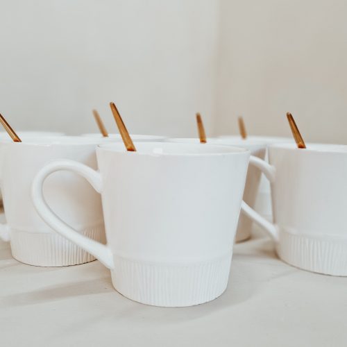 koffiekop voor bruiloft of receptie wit