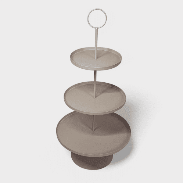 Beige etagère met 3 lagen
