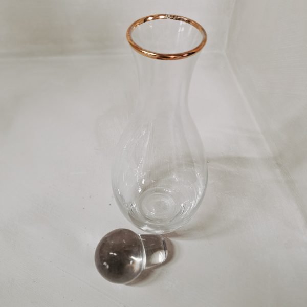 water karaf met gouden rand wijn fles met gouden rand waterfles glas
