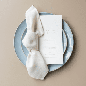 Dinerbord lichtblauw voor 21-diner decoratie