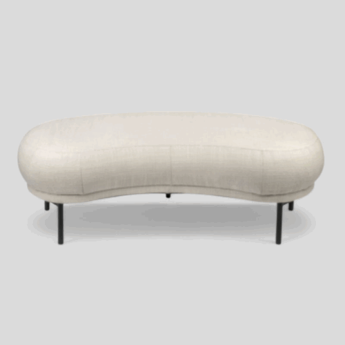 trouwbankje zonder rugleuning off white linnen wit