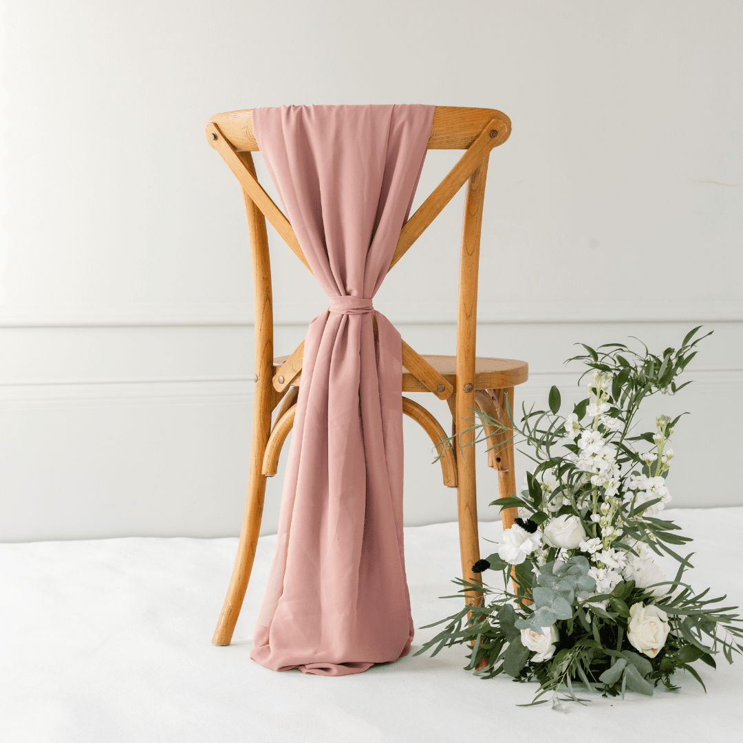 Oud roze stoeldecoratie – stoelsjerp