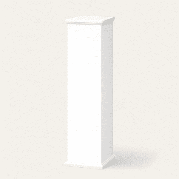 Sokkel 120x35x35 decoratie zuil voor bruiloften, babyshowers en events in een witte kleur