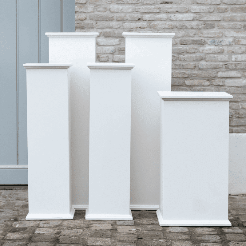Sokkel wit 100 cm hoog