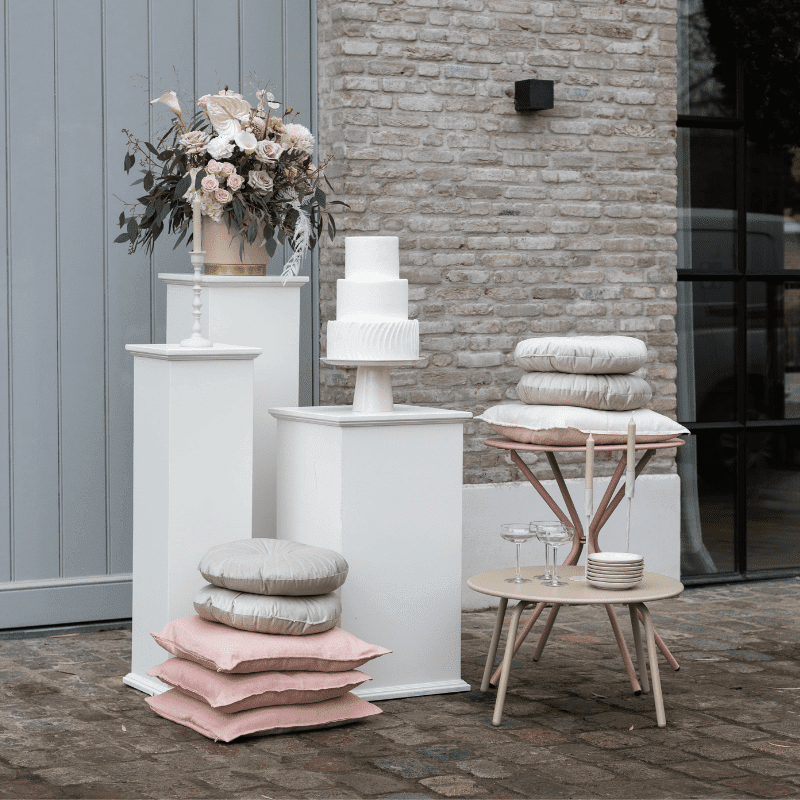 Sokkel wit 80 cm hoog