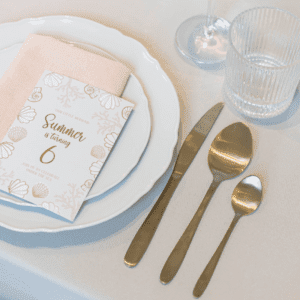 goud bestek huren met champagnekleurige glans