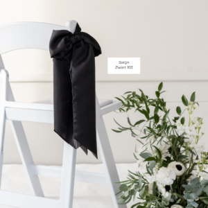 zwarte strik van satijn voor 21 diner