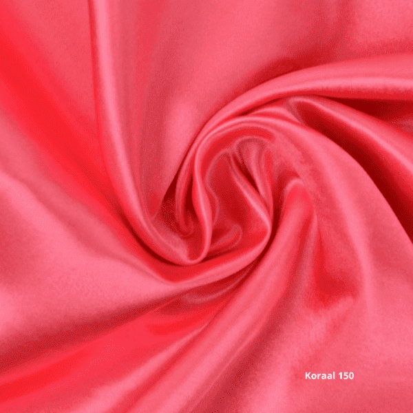 Koraal roze satijn 150 gedrapeerde stof bruiloft koraal roze satijn