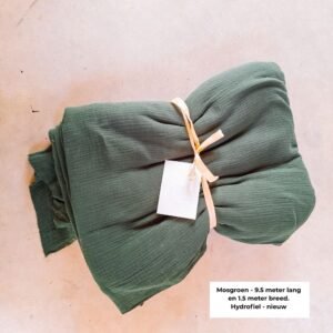 Hydrofiel mosgroen Hydrofiel mosgroene stof voor babydekens en decoratie. ( meter te koop in outlet