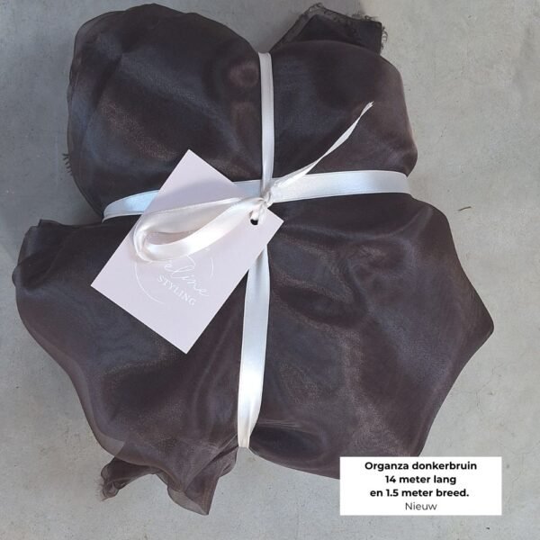organza donkerbruin organza donkerbruin stuk stof voor bruiloftdecoratie
