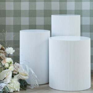 Ronde zuilen voor babyshower decoratie en sweet table