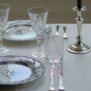 kristallen waterglas voor tafelstyling
